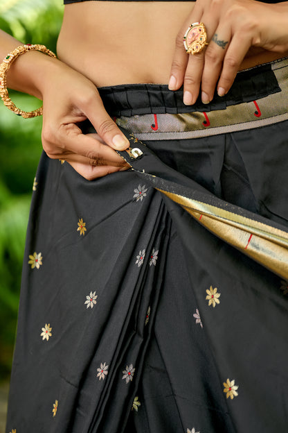 Classic Black Paithani